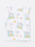 LC Waikiki Crew Neck Printed Baby Girl Shorts Pajama Set